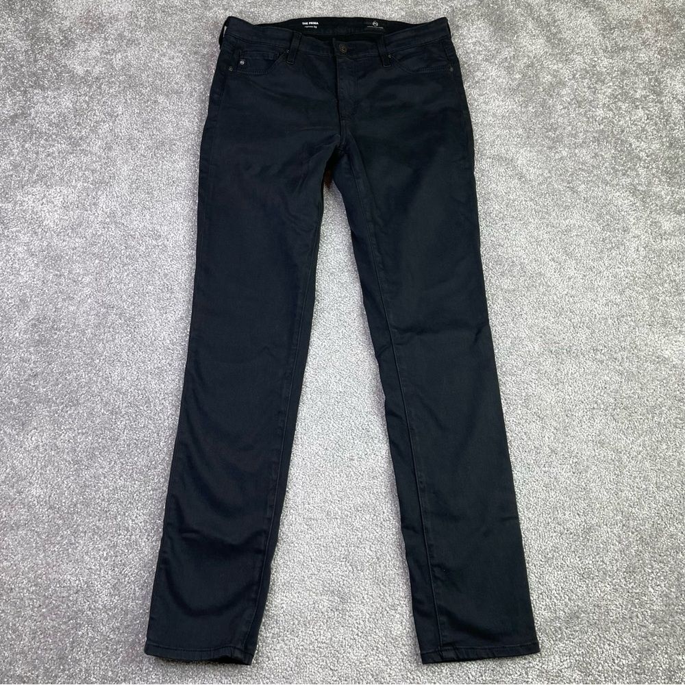 AG Adriano Goldschmied The Prima Pants Women's 27 Black Skinny Low Rise Stretch
